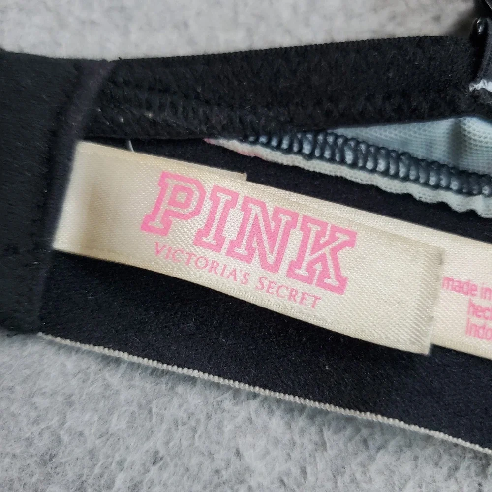 PINK Victoria's Secret Women Bra 36D Blue Tie Dye Wear Everywhere Push Up